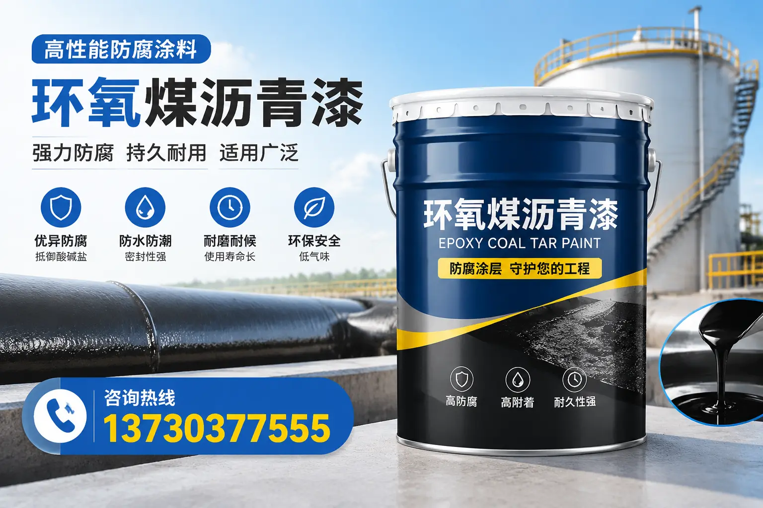 环氧煤沥青漆的耐久性分析，适合阿克苏的使用场景